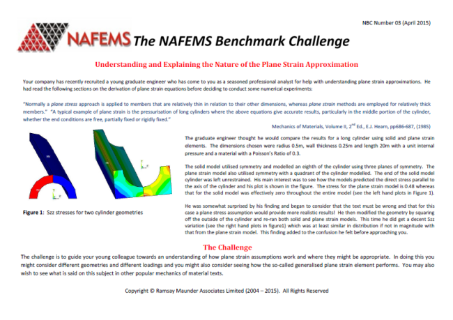 NAFEMS Benchmark Challenge Number 03
