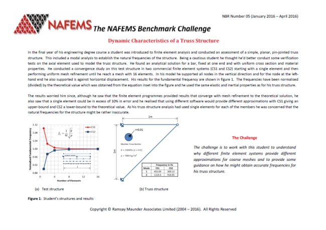 NAFEMS Benchmark Challenge Number 05