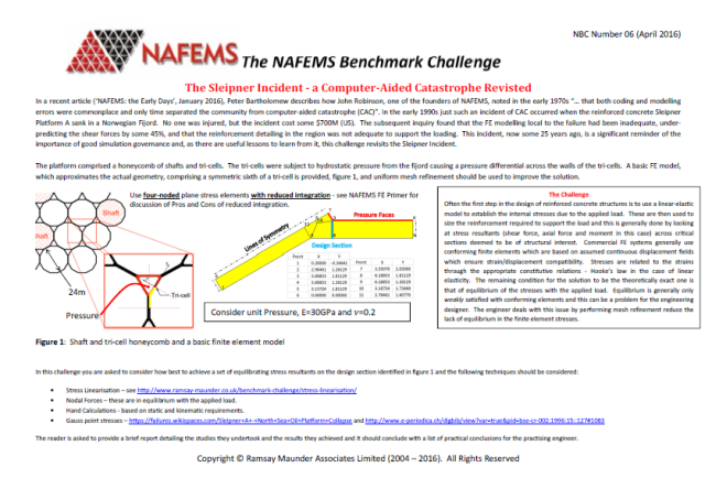 NAFEMS Benchmark Challenge Number 06