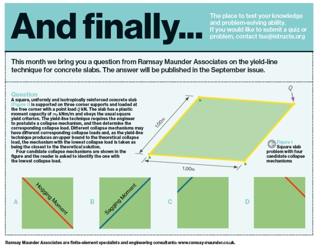 RMA contribute to the IStructE's 'And Finally...'