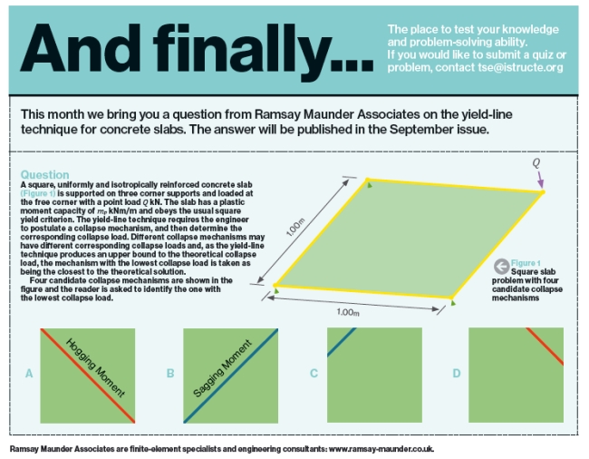 RMA contribute to the IStructE's 'And Finally...'