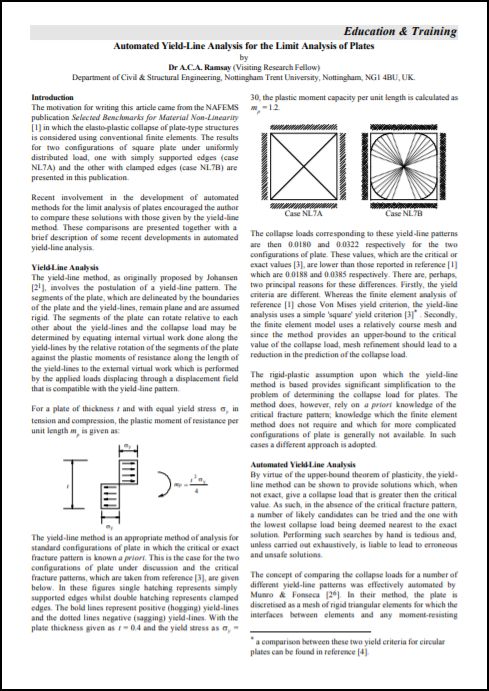 Automated Yield Line Analysis