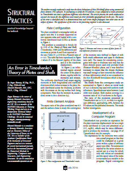 RMA's Timoshenko Article in the US Structure Magazine