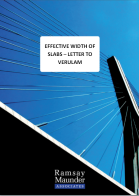 Effective Width of Slabs - Letter to Verulam