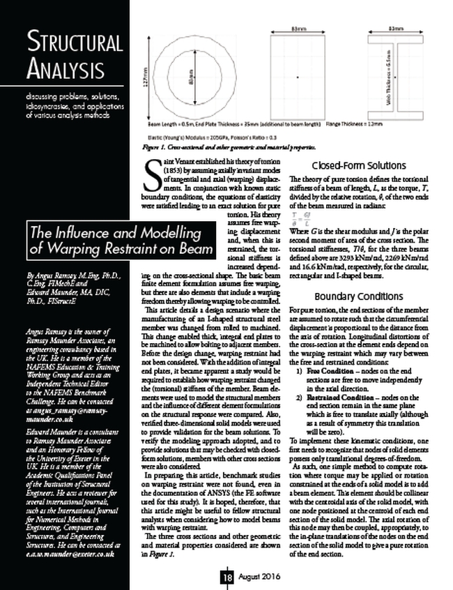 RMA's Warping Article in the US Structure Magazine